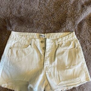 RSQ Women's Cream Jean Shorts